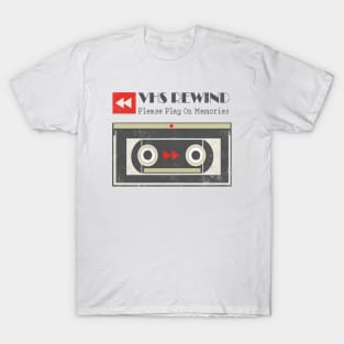 VHS Rewind - Press Play On Memories Y2K T-Shirt